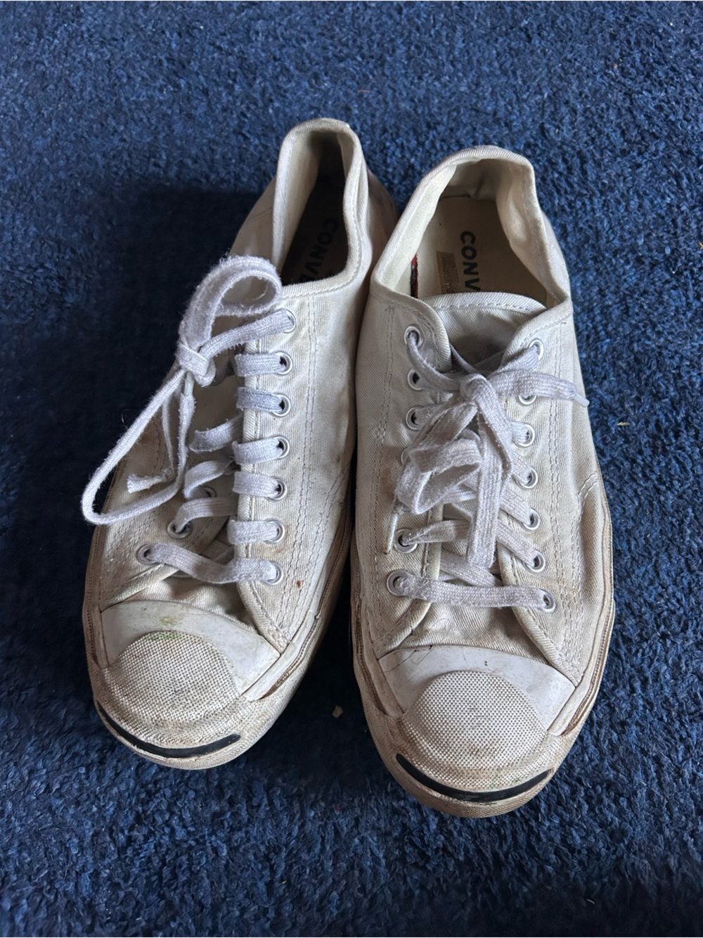 Converse Men’s Low-Top Canvas Sneakers in Off-White